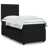 vidaXL Cama box spring con colch&oacute;n terciopelo negro 100x200 cm