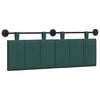 vidaXL Cabecera Colgante Rayado Verde oscuro 150 x 55 x 5 cm tela