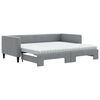 vidaXL Sofá cama nido con colchón tela gris claro 90x190 cm