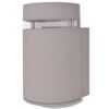 vidaXL Aplique de pared de exterior semicil&iacute;ndrico gris aluminio