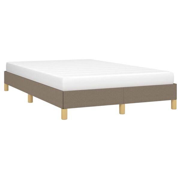 vidaXL Estructura de cama sin colch&oacute;n tela gris taupe 120x190 cm