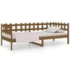 vidaXL Sof&aacute; cama madera maciza de pino marr&oacute;n miel 90x200 cm