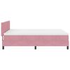 vidaXL Cama tipo Box Spring con colch&oacute;n Rosa 160 x 200 cm Terciopelo