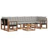 vidaXL Conjunto de sof&aacute;s de exterior 8 pcs Gris Natural y Claro