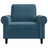 vidaXL Sill&oacute;n de terciopelo azul 60 cm
