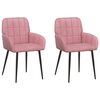 vidaXL Sillas de comedor 2 uds. Terciopelo Rosa 57 x 50 x 85 cm