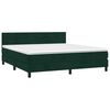 vidaXL Cama box spring con colch&oacute;n terciopelo verde oscuro 180x200 cm