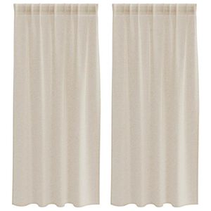 vidaXL Cortina de Voil&eacute; 2 uds. Arena 175 x 140 cm Poli&eacute;ster
