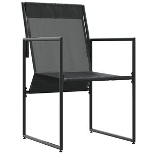 vidaXL Silla 4 uds. Negro y Antracita Textileno
