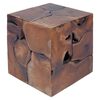 vidaXL Taburetes 2 uds. marr&oacute;n 40x40x45 cm madera de teca maciza
