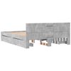 vidaXL Cama con cabecero madera de ingenier&iacute;a gris hormig&oacute;n 150x200 cm