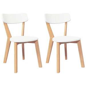 vidaXL Sillas de comedor 2 unidades madera maciza de caucho