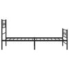 vidaXL Estructura cama sin colch&oacute;n con estribo metal negro 90x200 cm