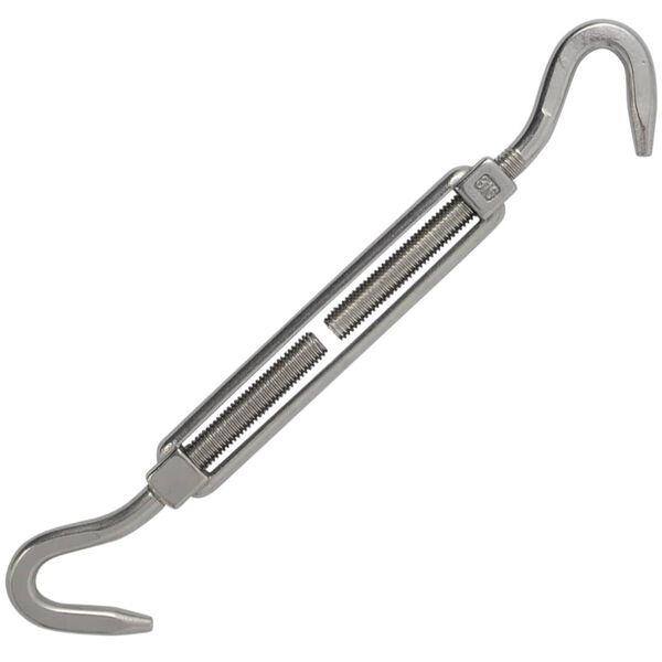 vidaXL Kit de montaje de toldo de vela 5 piezas acero inoxidable