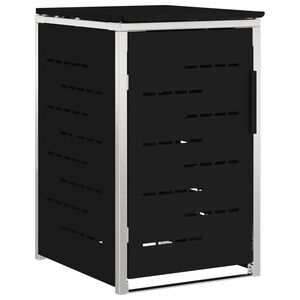vidaXL Almacenamiento de contenedor con ruedas for 1 Bin 240L Negro