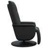 vidaXL Sill&oacute;n reclinable con reposapi&eacute;s cuero sint&eacute;tico negro