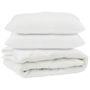 vidaXL Edred&oacute;n con almohada 3 uds. Microfibra