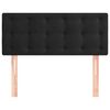 vidaXL Cabecero de terciopelo negro 100x5x78/88 cm