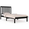 vidaXL Estructura de cama individual peque&ntilde;a sin colch&oacute;n madera negro