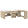 vidaXL Cama alta para ni&ntilde;os con escritorio 2 uds. Roble Sonoma