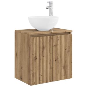 vidaXL Vanidad con Lavabo de Pared Roble artisan 49,5 x 35 x 63 cm