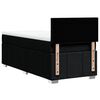 vidaXL Cama box spring con colch&oacute;n tela negro 90x190 cm