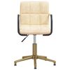 vidaXL Sillas de comedor giratorias 4 unidades terciopelo crema