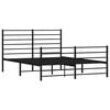 vidaXL Estructura cama sin colch&oacute;n con estribo metal negro 120x200 cm