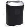 vidaXL Trituradora de papel corte cruzado 10 hojas negro