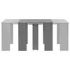 vidaXL Mesa de comedor extensible gris brillante 175x90x75 cm