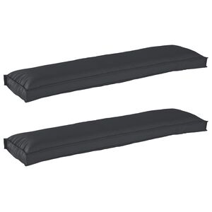 vidaXL Juego de Cojines para Palets 2 pcs Negro 150 x 40 x 8 cm