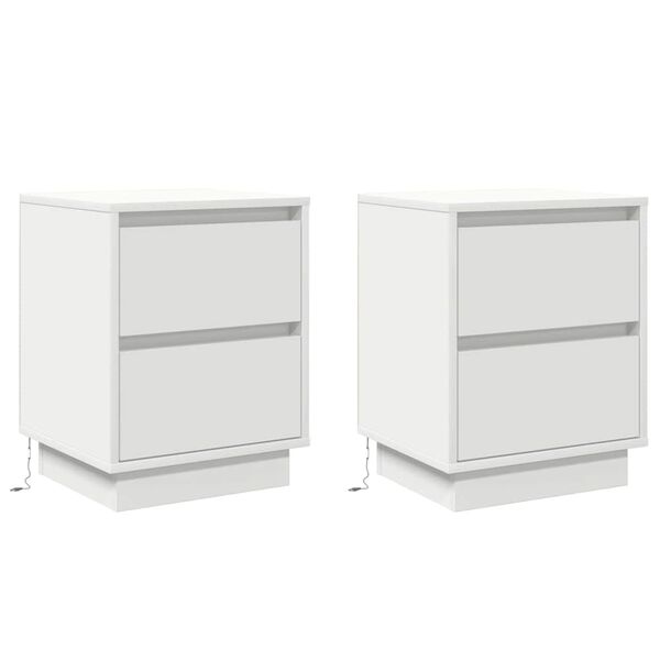 vidaXL Armario de Noche 2 pcs 39 x 34,5 x 50 cm Madera de ingenier&iacute;a