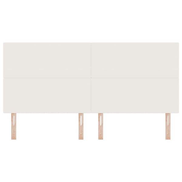 vidaXL Cabecero con cabecera Crema 200 cm Cuero sint&eacute;tico