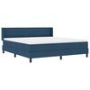 vidaXL Cama tipo Box Spring con colch&oacute;n Azul 200 x 180 cm Poli&eacute;ster