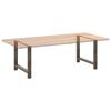 vidaXL Patas para mesa de comedor de acero natural (2 unidades, 100 x 72-73 cm)