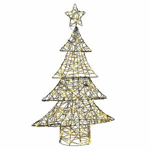 vidaXL &Aacute;rbol de Navidad con 120 LED c&aacute;lido 150 cm Rat&aacute;n