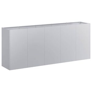 vidaXL Jardinera 200x40x80 cm de acero galvanizado
