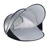DERYAN Tienda de playa desplegable lujosa plateada XXL 155x133x95 cm