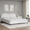 vidaXL Estructura de cama Viana con LED sin colch&oacute;n sin colch&oacute;n blanco 180x200 cm