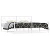 vidaXL Estructura cama sin colch&oacute;n con estribo metal blanco 193x203 cm