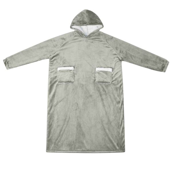 vidaXL Sudadera manta Gris l Forro Polar y Franela