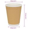 vidaXL Tazas de caf&eacute; de papel 500 uds 12oz 300ml marr&oacute;n
