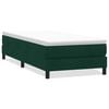 vidaXL Cama box spring sin colch&oacute;n terciopelo verde oscuro 90x210 cm