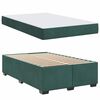 vidaXL Estructura de cama con colch&oacute;n Verde oscuro 120 x 190 cm tela