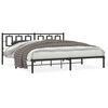 vidaXL Estructura cama sin colch&oacute;n con cabecero metal negro 193x203 cm