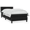 vidaXL Cama box spring con colch&oacute;n cuero sint&eacute;tico negro 80x220 cm