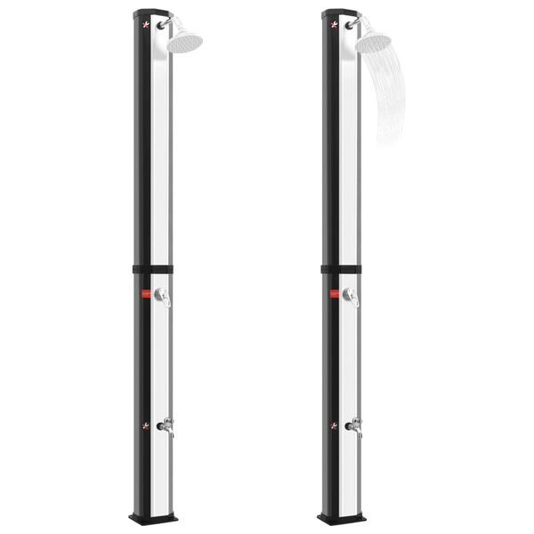 vidaXL Ducha solar exterior con rociador y grifo 35 L
