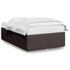 vidaXL Estructura de cama sin colch&oacute;n tela marr&oacute;n oscuro 120x200 cm
