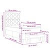 vidaXL Cama tipo Box Spring con colch&oacute;n Rosa 90 x 190 cm Terciopelo