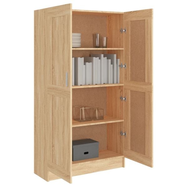vidaXL Armario de libros contrachapada color roble 82,5x30,5x150 cm
